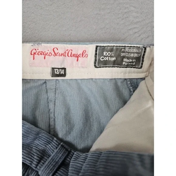VTG Giorgio Sant' Angelo Corduroy Trouser Pants Womens 13/14 28x27 Blue Bareback - Picture 4 of 7